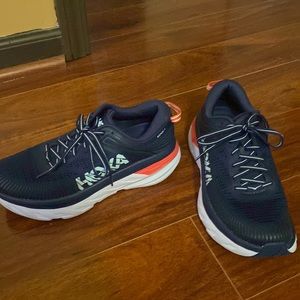 HOKA One One Bondi 7 Navy Orange Women size 7.5